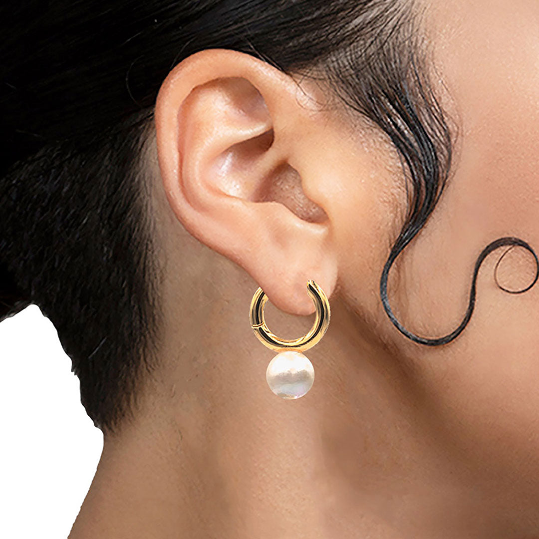 Kayde Freshwater Pearl Hoop Earrings