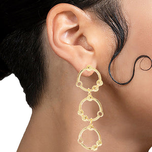 Selene Linear Spherical Post Earrings