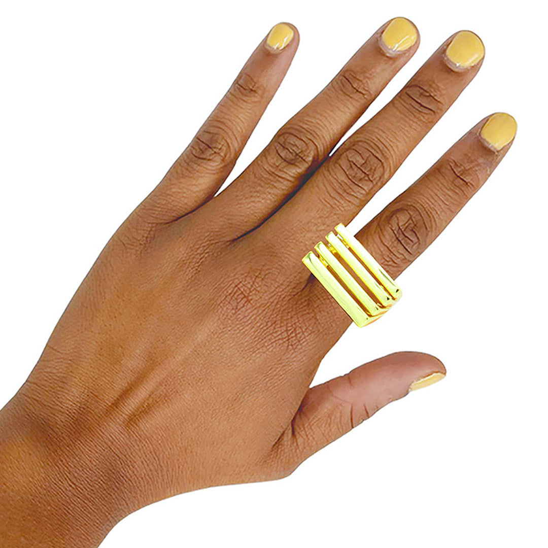 Leah Four In One Stacked Ring - Lemon