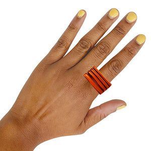 Leah Four In One Stacked Ring - Scarlet