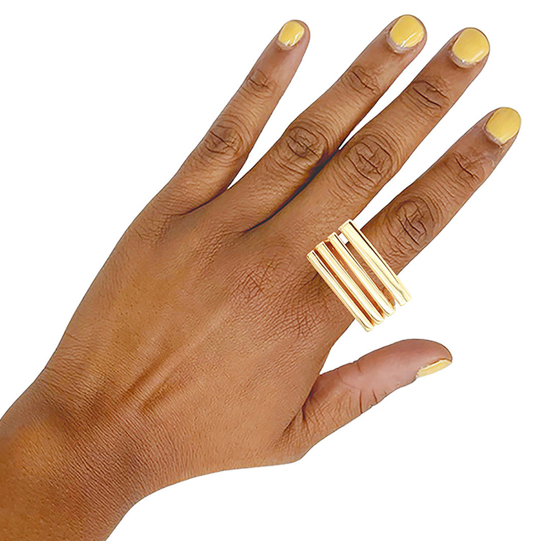 Leah Four In One Stacked Ring - Gold