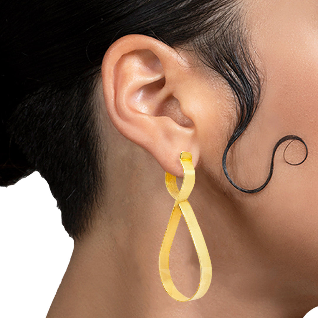 Charlotte Ribbon Hoop Earrings