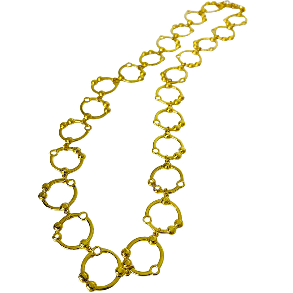 Selene Spherical Open Disc Long Necklace